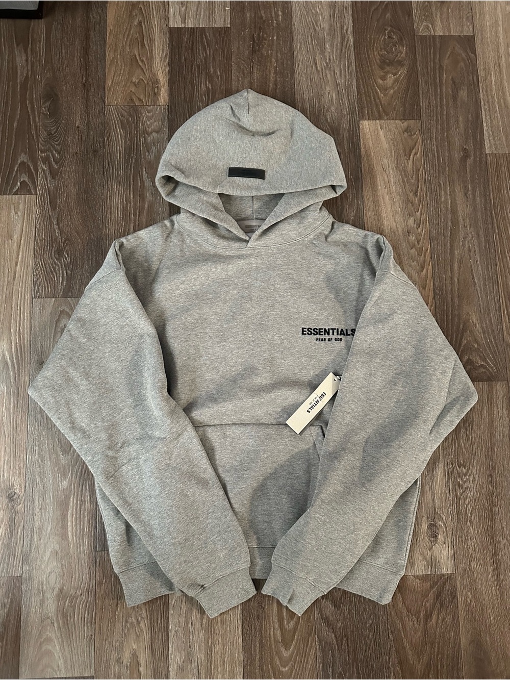 Essentials Dark Oatmeal Gray hoodie